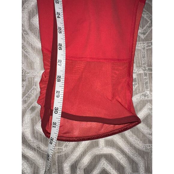 Athleta Salutation Capri Leggings 3X Plus Red Mesh Pocket NWT Lychee Stretch - Picture 4 of 8